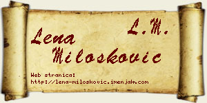 Lena Milošković vizit kartica